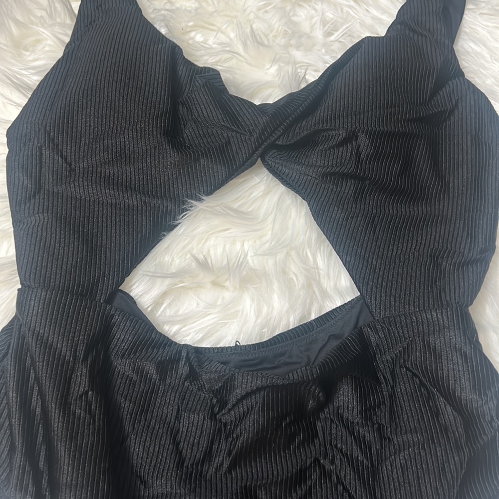NWT PINK Victoria’s Secret Black Twist It Cut Out One-Piece Swimsuit XXL - Picture 4 of 11